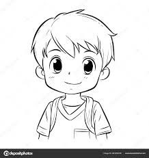 cute little boy cartoon vector