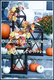 Outdoor Fall Decorating With Lanterns