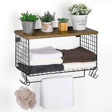 Bathroom Shelves Towel Rack With Bars