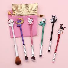 6pcs sailor moon cat makeup brushes