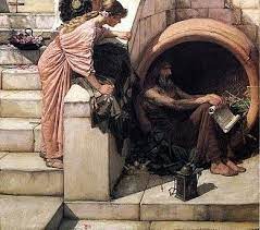 Kvizopedija - Filozof Diogen nije živeo u buretu kako se to često pogrešno  navodi, već u pitosu, a pitos je bila antička glinena posuda koja je  služila za skladištenje žita. Drveno bure