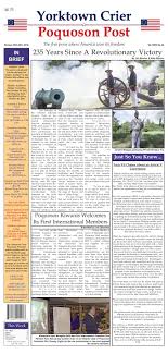 Yorktown Crier Poquoson Post 20oct15 Pages 1 14 Text