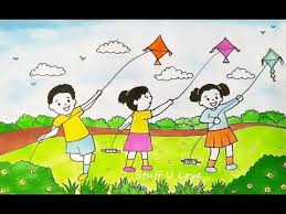 Easy Makar Sankranti Indian Festival Drawing For Kids Learn