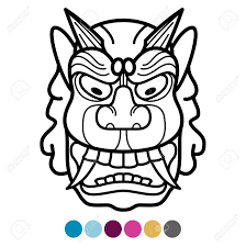 Free, printable mandala coloring pages for adults in every design you can imagine. Angry African Traditional Mask Coloring Page Mexican Tribal Mask Vector Illustration Royalty Free Cliparts Vectors And Stock Illustration Image 99790692