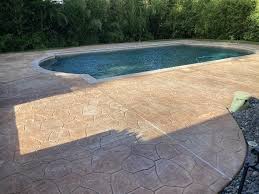 stamped concrete patio cleaning and