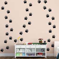 Bear Paw Print Floor Decals L And