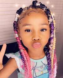 Easy braided hairstyles for black girls. Linglingbraids On Instagram Colorboxbraids 2feedinbraids Kidsbraids Kidsboxbraids Kidsstylist M Kids Hairstyles Girls Black Kids Hairstyles Hair Styles