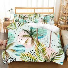 3d coconut palm beach bedding set duvet