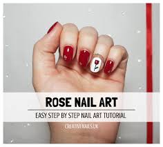 red rose nail art tutorial creative nails
