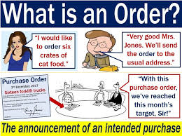order definition and meaning