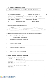 English Class A1 unit 6 worksheet