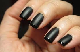 black matte nails black matte glossy
