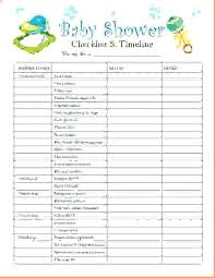 Baby Shower Planner Template Highendflavors Co
