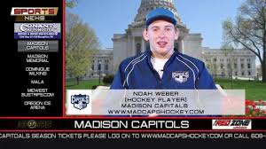 8th grade 14 yrs old. The Sports News Noah Weber Madison Capitols 10 24 16 Youtube