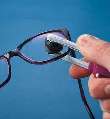 Hold your glasses by the sides and gently drag them through the soapy water. Peeps Eyeglass Cleaner Lee Valley Tools