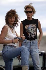 The film ends in dramatic fashion, culminating in a police chase that sees thelma and louise kiss before driving off a cliff at the grand. Thelma Louise Badass Roadtrip Getups Movie Stars Thelma Louise Susan Sarandon