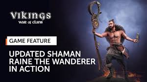 Wield the power of a ruthless viking army, raid lands and towns for resources, and become the most formidable and feared jarl in all the north! Vikings War Of Clans Updated Shaman Raine The Wanderer In Action Youtube