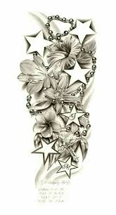 The flowers on this half sleeve tattoo were accented by their. Pin By Yuiji On Future Tattoos Half Sleeve Tattoos Drawings Star Tattoos Tattoo Sleeve Designs