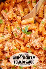 pasta with whipped cream tomato sauce
