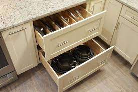 pots pans drawer storage cabinet
