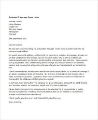 7 It Manager Cover Letter Free Sample Example Format