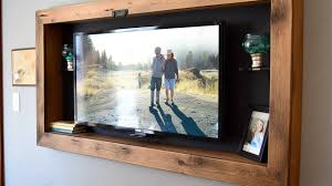 Wooden Wall Background Flat Screen Tv
