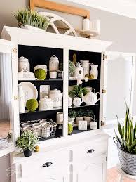How To Style A China Cabinet For Spring