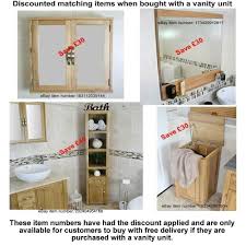bathroom vanity unit free standing oak