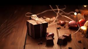 chocolate gift ilration background