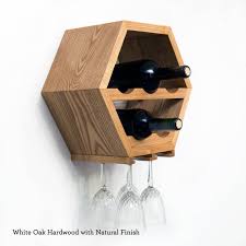 Unique Hexagon Wine Rack Hanging