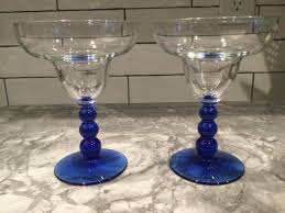 Bubble Stem Margarita Glasses Set Of 2