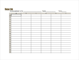 Blank Excel Spreadsheet Printable As Free Spreadsheet Google