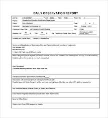 28 Daily Observation Report Template Dailyshownews Template