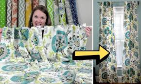 easy lined back tab curtain sewing tutorial