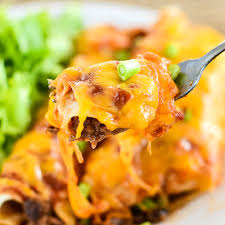 easy ground beef enchiladas with beans