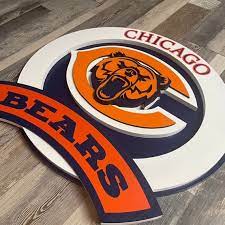 Chicago Bears Wood Sign 3d Wall Art