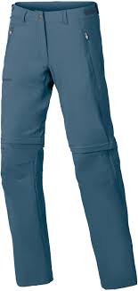 Leichtes, elastisches und bequemes gewebe. Vaude Farley Stretch Zip Off T Zip Pants Women Blue Grey Addnature Co Uk