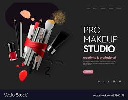 makeup studio course vector image