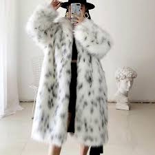 Women Winter New Faux Fox Fur Coat Lady