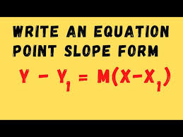 Point Slope Form Given Two Points