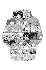 Collection by jack bryant • last updated 4 hours ago. Popular Ahegao Comic Anime Girl Pattern Long Sleeve Unisex Black And White Pullover Hoodie Takeluckhome Com