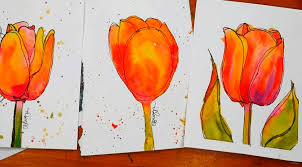how to create simple watercolor flowers
