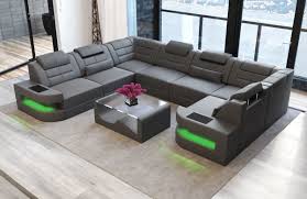 leather sectional denver u shaped with