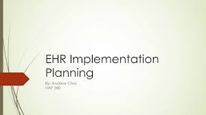 Ehr Implementation Project Planning
