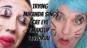 trying miranda sings cat eye makeup