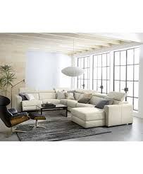 furniture nevio 6 pc leather sectional