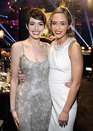 anne hathaway and emily blunt on lip