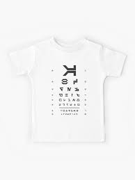 Aurebesh Eye Chart Kids T Shirt