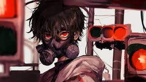 anime boy with gas mask wallpapers