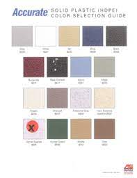 accurate solid plastic hdpe colorchart